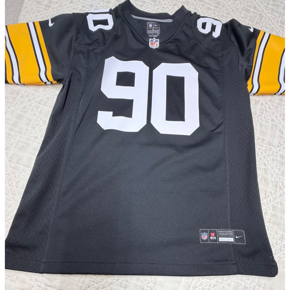 Nike Pittsburgh Steelers Football Jersey Womens Large Black T.J. Watt 90 NFL